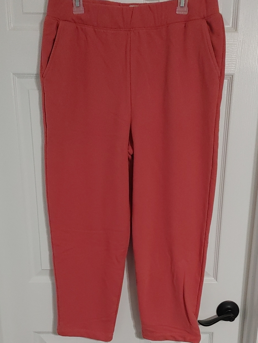 Lands' End Pull-On Jogging Serious Sweats Pants Women's 10-12 Coral